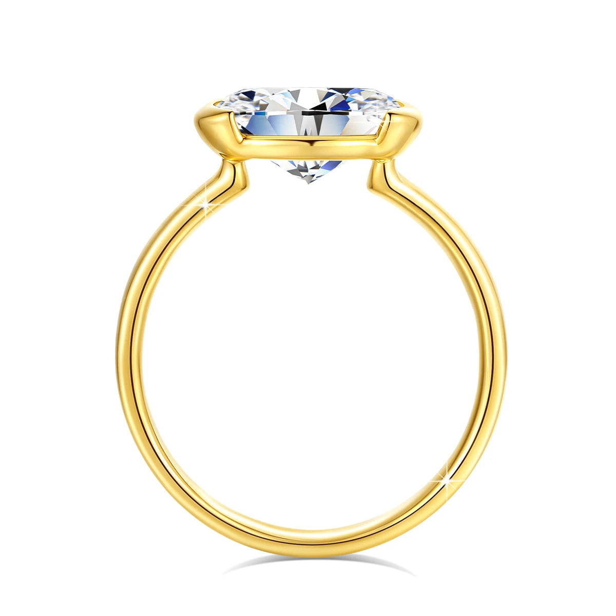 Ringen Elara – 14K guld med moissanit