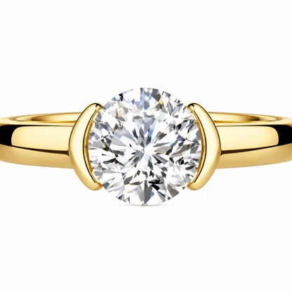 Elara Ring – 14K Gold with Moissanite