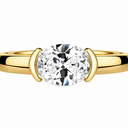 Elara Ring – 14K Gold with Moissanite
